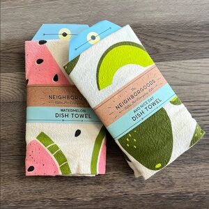 Watermelon and Avocado Dish Towels
